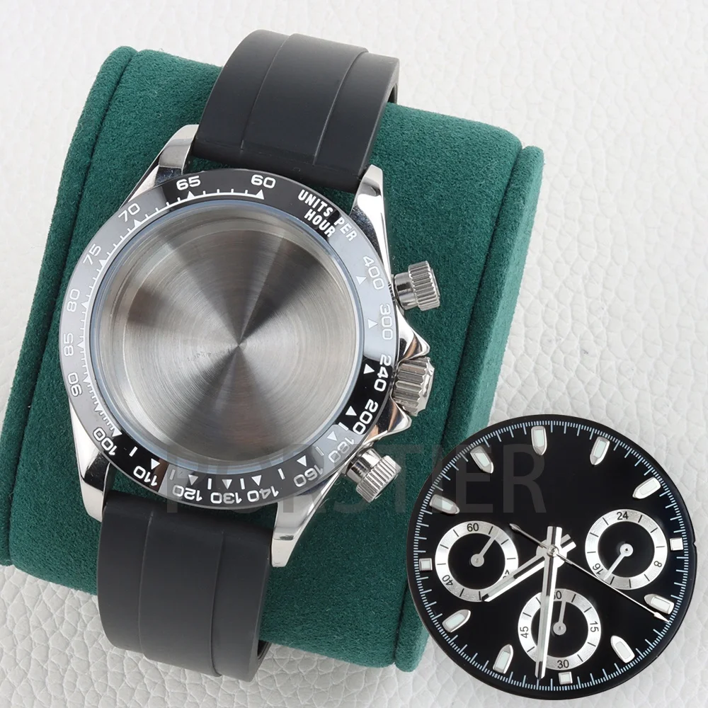 29mm Luminous Dial Hands VK63 Case 40mm Men's Watch Case 316L Stainless Steel Sapphire Glass Fit Quartz DAYTONA VK63 Movement
29mm Luminous Dial Hands VK63 Case 40mm Men's Watch Case 316L Stainless Steel Sapphire Glass Fit Quartz DAYTONA VK63 Movement
