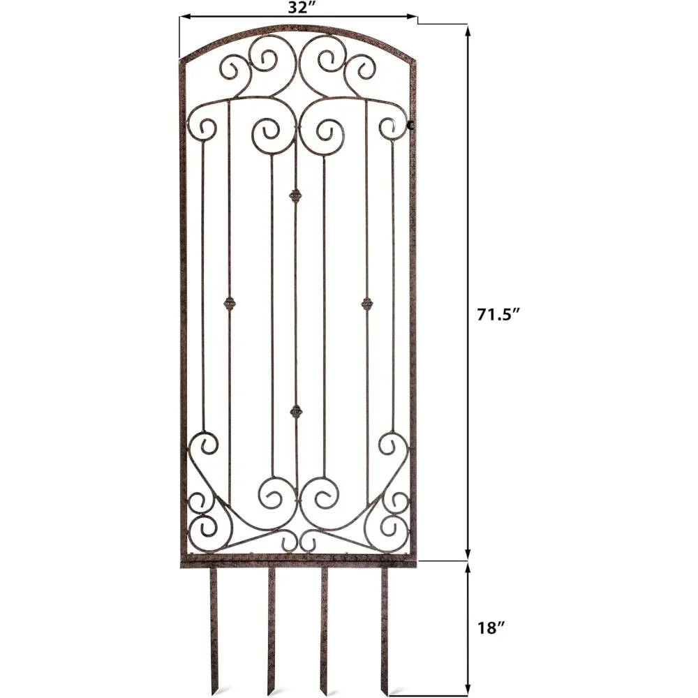 Trellis Garden, Large Wrought Iron Scroll Decorative Screen – Weather-Resistant for Lawn & Patio Use
Trellis Garden, Large Wrought Iron Scroll Decorative Screen – Weather-Resistant for Lawn & Patio Use