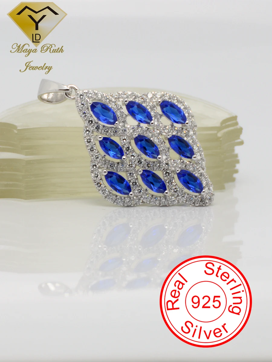Created Sapphire Gemstone Pendant 925 Sterling Silver Party For Women Aesthetic Gift Art Deco Blue Female Halo Vintage Necklace
Created Sapphire Gemstone Pendant 925 Sterling Silver Party For Women Aesthetic Gift Art Deco Blue Female Halo Vintage Necklace