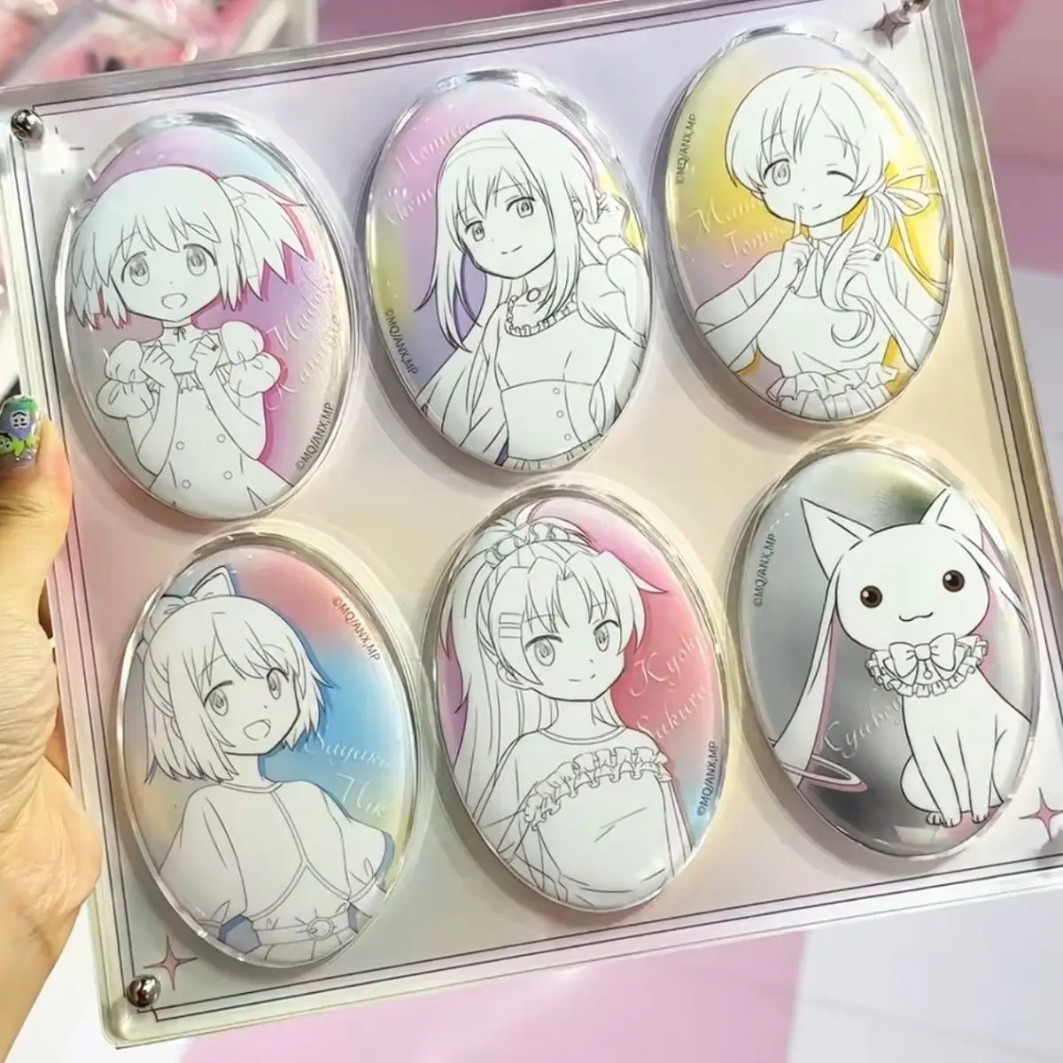 Puella Magi Madoka Magica Pop-up Event Oval Double Glitter Badge Cute Cartoon Madoka Kaname Pin Brooch Homura Akemi Pins Toys
Puella Magi Madoka Magica Pop-up Event Oval Double Glitter Badge Cute Cartoon Madoka Kaname Pin Brooch Homura Akemi Pins Toys