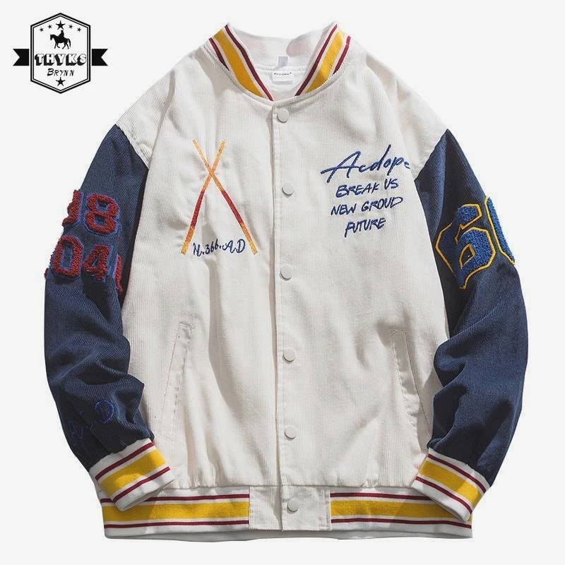 Spring Baseball Uniform Jackets Men Color-blocking Outerwear Korean Fashion Oversized Casual Coats Versity Bomber Jackets Unisex
Spring Baseball Uniform Jackets Men Color-blocking Outerwear Korean Fashion Oversized Casual Coats Versity Bomber Jackets Unisex