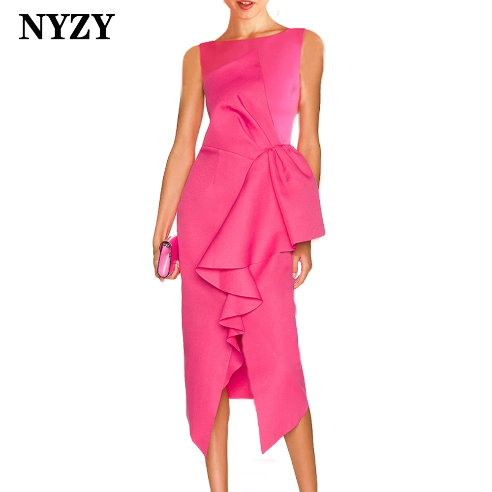 NYZY C370 Customized 2025 Satin Ruffles Slit Hot Pink Princess Cocktail Dress for Party Evening Prom Birthday
NYZY C370 Customized 2025 Satin Ruffles Slit Hot Pink Princess Cocktail Dress for Party Evening Prom Birthday