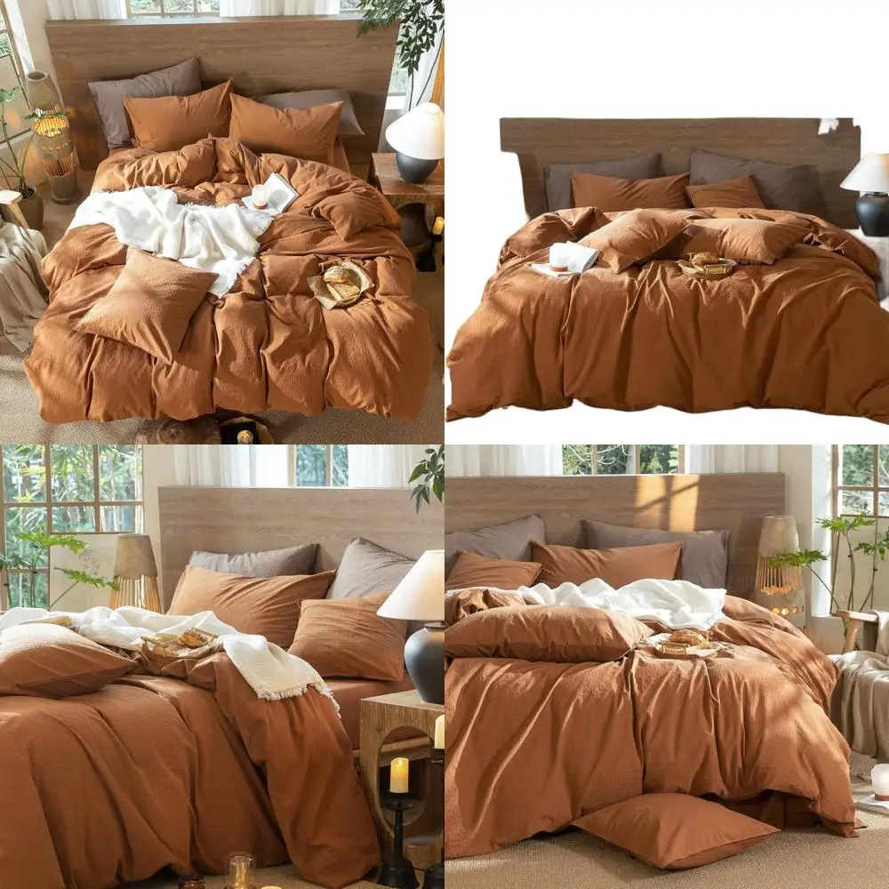 Комплект пододеяльников Orange Queen Size из 100% хлопка с волнистыми полосами - дышащие, с текстурой стираного льна
Комплект пододеяльников Orange Queen Size из 100% хлопка с волнистыми полосами - дышащие, с текстурой стираного льна