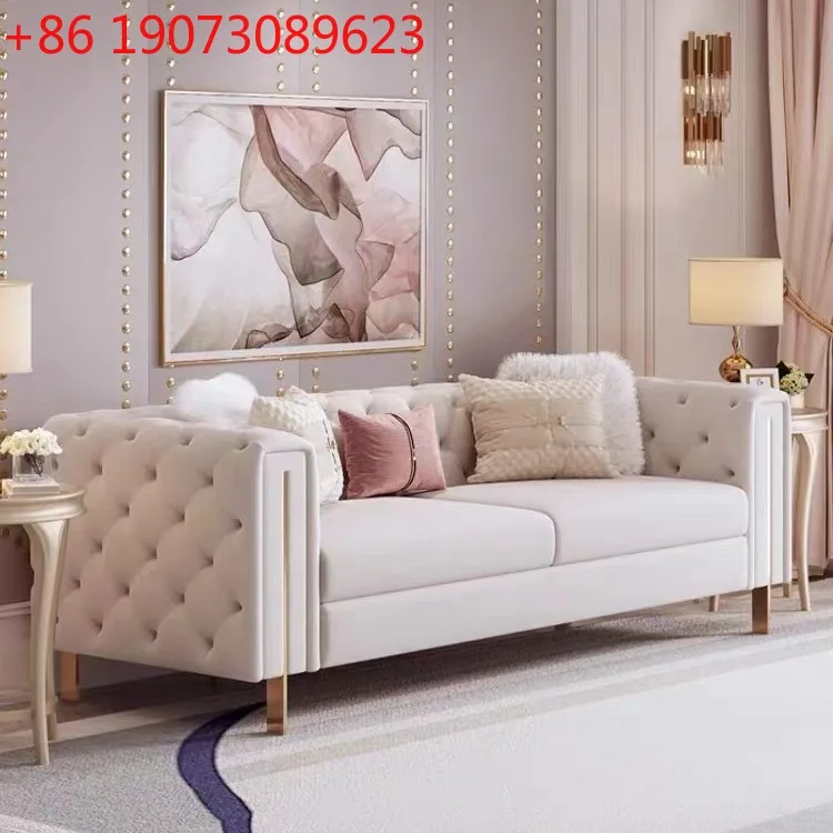 American light luxury fabric buckle sofa living room modern simple French small apartment flannel high back tiger chair
American light luxury fabric buckle sofa living room modern simple French small apartment flannel high back tiger chair