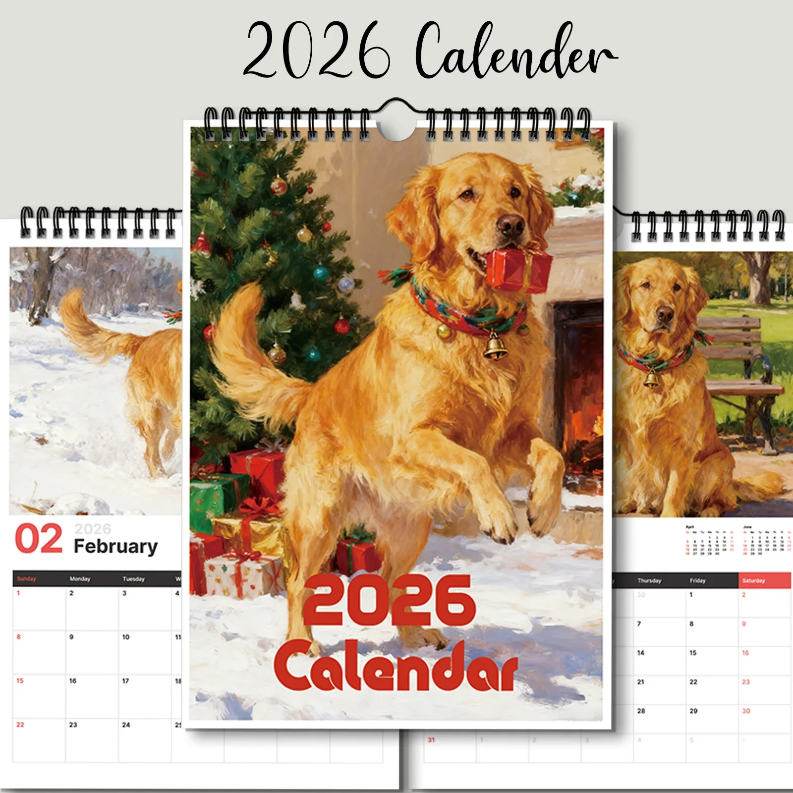 1 шт. календарь на тему золотистого ретривера на 2026 год, подходит для праздничных украшений, с отображением даты, отличный повседневный подарок
1 шт. календарь на тему золотистого ретривера на 2026 год, подходит для праздничных украшений, с отображением даты, отличный повседневный подарок