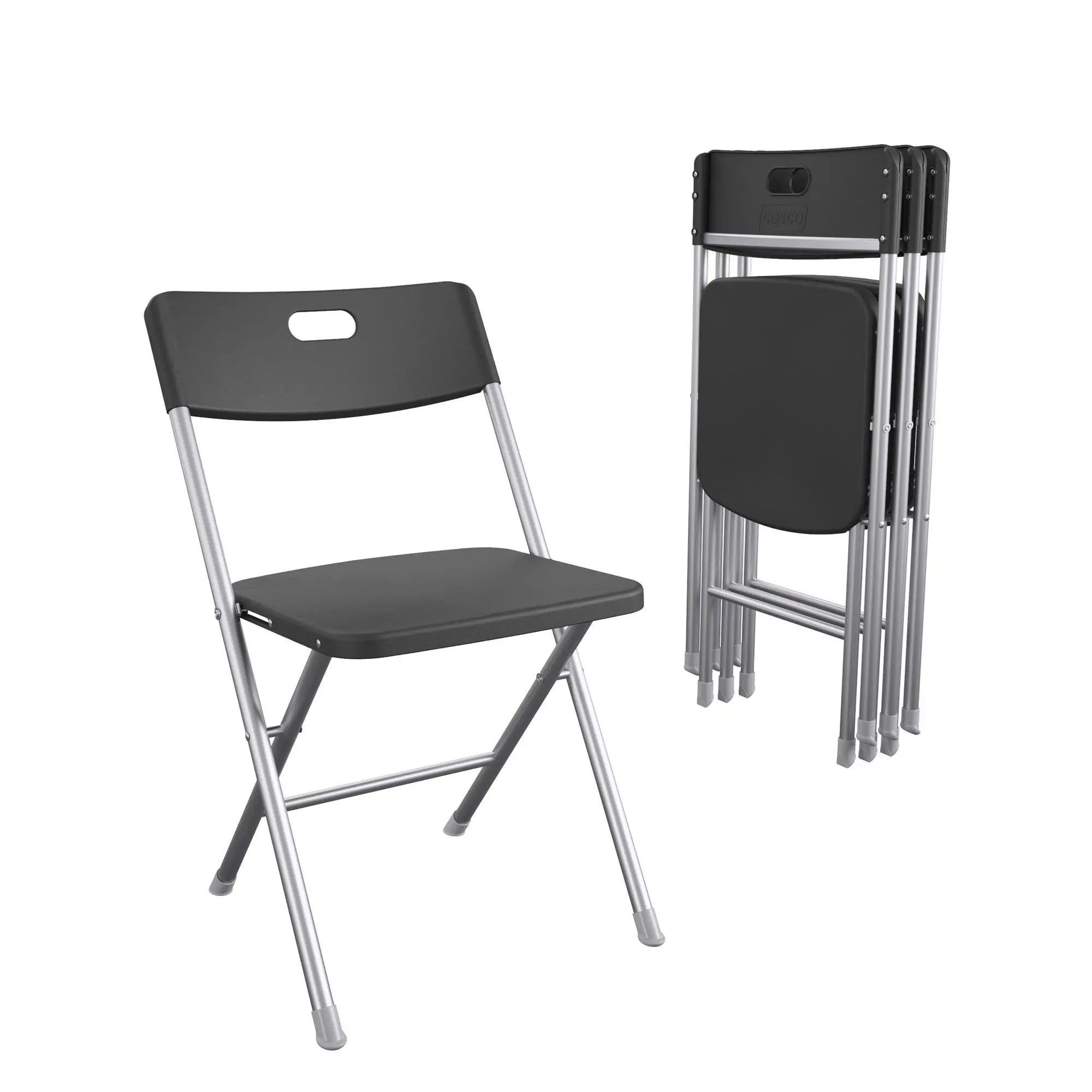 Resin Seat & Back Folding Chair, Black, 4-Pack
Resin Seat & Back Folding Chair, Black, 4-Pack