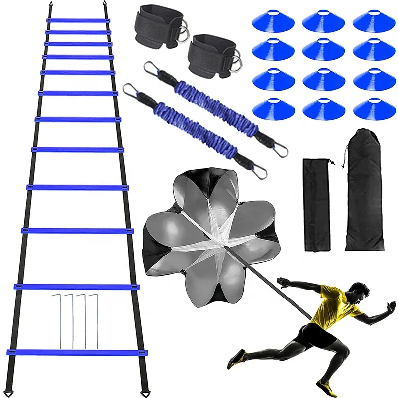 Fitness Equipment Bag Ankle Resistance Belt Disc Cone Running Parachute Ladder Football Speed Kit Football Training Agility Kit 
Fitness Equipment Bag Ankle Resistance Belt Disc Cone Running Parachute Ladder Football Speed Kit Football Training Agility Kit