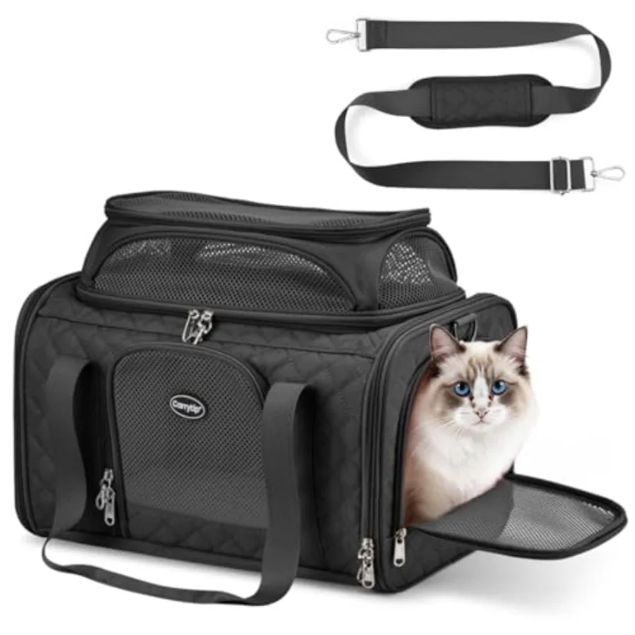 Cat Carrier Airline Approved 17x11x9.5 Inch Top Expandable Soft Sided Pet Travel Carrier for Cats and Small Dogs Fits Under Air
Cat Carrier Airline Approved 17x11x9.5 Inch Top Expandable Soft Sided Pet Travel Carrier for Cats and Small Dogs Fits Under Air