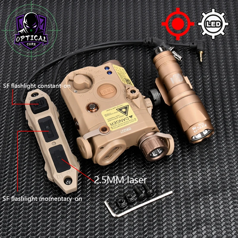 WADSN Tactical PEQ PEQ-15 UHP Red Green Blue Laser IR Fill Light & SureFir M300 M600C Scout Flashlight & Dual Remote Switch Set
WADSN Tactical PEQ PEQ-15 UHP Red Green Blue Laser IR Fill Light & SureFir M300 M600C Scout Flashlight & Dual Remote Switch Set