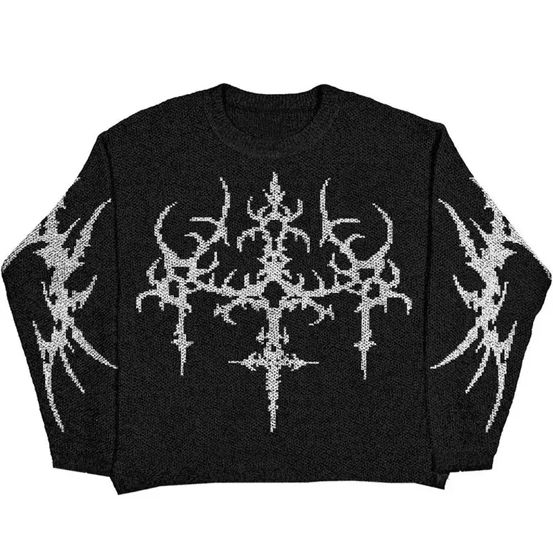 Y2k Hip Hop Wool Sweater Oversize Mens Clothing Streetwear Knitwear Women Gothic Vintage Harajuku Pullovers Men's Jumpers Jersey
Y2k Hip Hop Wool Sweater Oversize Mens Clothing Streetwear Knitwear Women Gothic Vintage Harajuku Pullovers Men's Jumpers Jersey