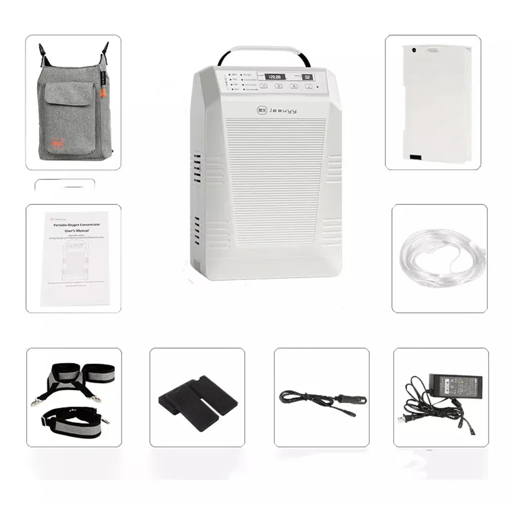 Portable Oxygen Concentrator 5L with Battery 6800mAh Rechargeable Mobile Oxygen Machine for Car Home Use 5L Flow 5-Level Adjustable 93% Oxygen Concentration 5 Years Warranty
Portable Oxygen Concentrator 5L with Battery 6800mAh Rechargeable Mobile Oxygen Machine for Car Home Use 5L Flow 5-Level Adjustable 93% Oxygen Concentration 5 Years Warranty