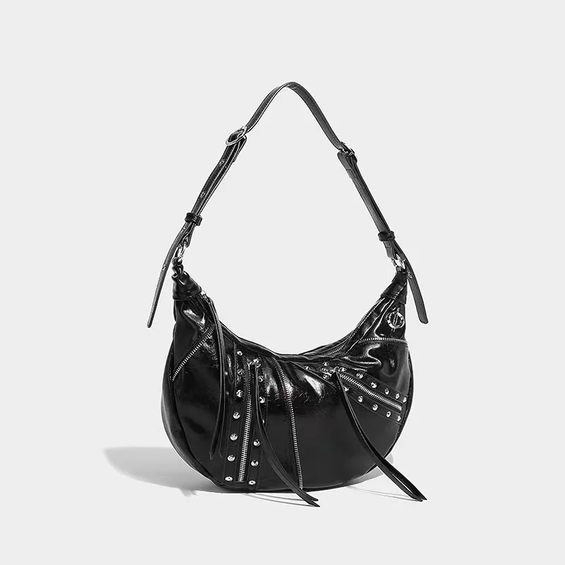 Niche Designer Luxury Retro Motorcycle Bag Exquisite And Versatile Crescent Bag High-end Casual Simple Trendy Shoulder Bag
Niche Designer Luxury Retro Motorcycle Bag Exquisite And Versatile Crescent Bag High-end Casual Simple Trendy Shoulder Bag