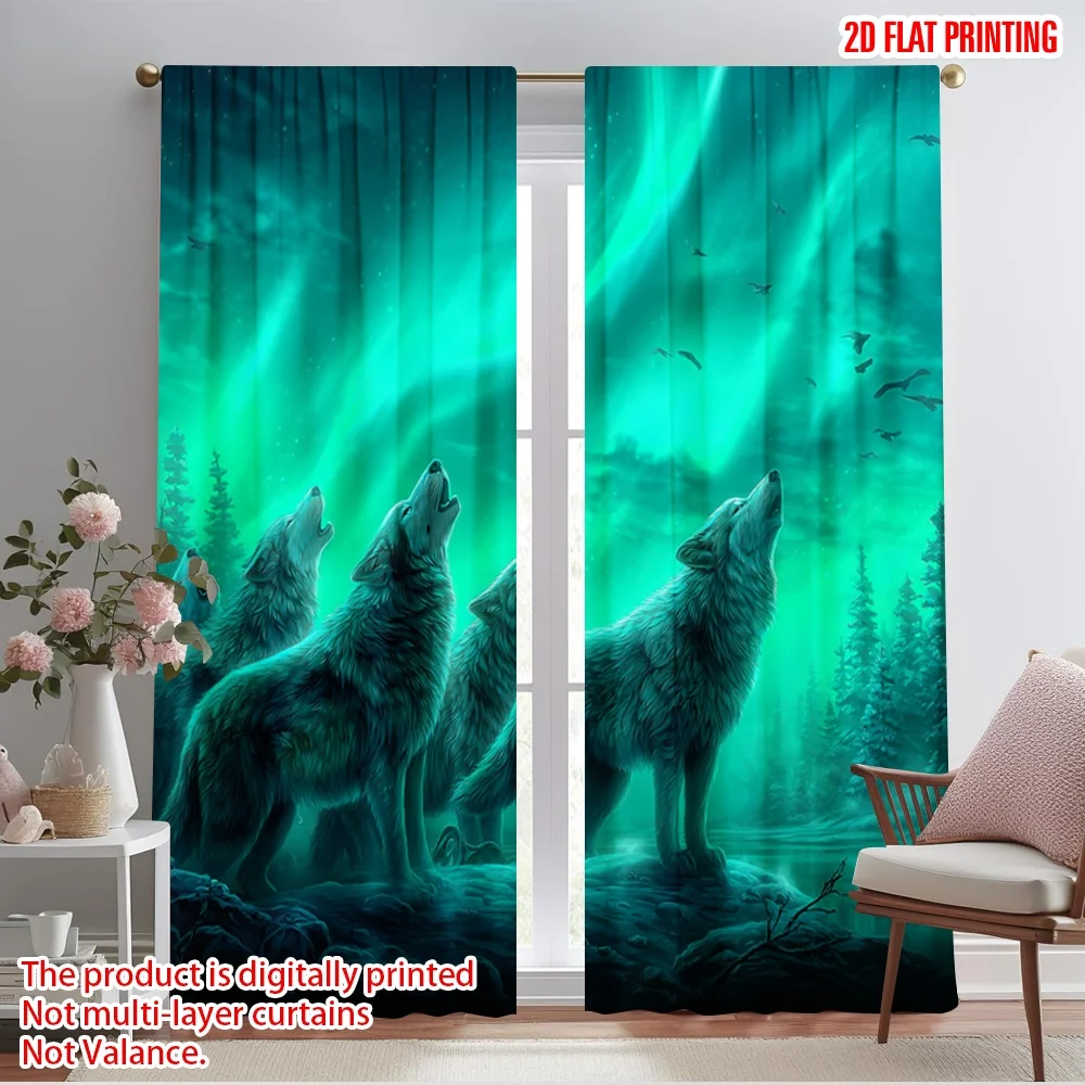2pcs 2D flat printing Scene Curtains Aurora Wolves(1) Fabric Without Electricity 0 Use for All Season celebrations 
2pcs 2D flat printing Scene Curtains Aurora Wolves(1) Fabric Without Electricity 0 Use for All Season celebrations