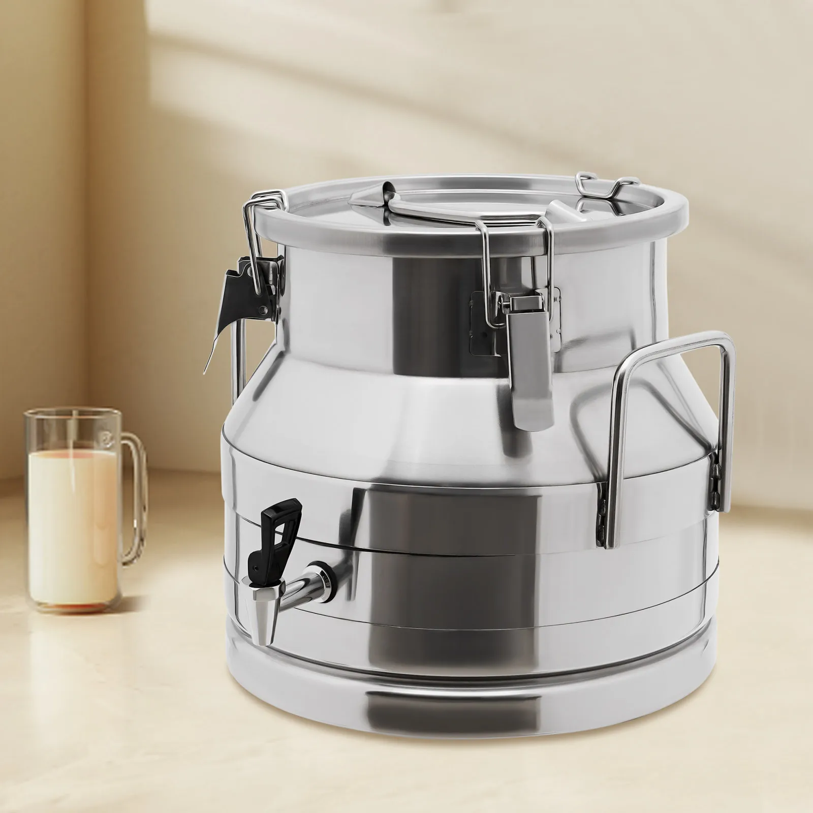 Кувшин для молока из нержавеющей стали 12 л с патрубком, немагнитная банка для молока 201 года, современное герметичное ведро для хранения для кухни, молочных продуктов
Кувшин для молока из нержавеющей стали 12 л с патрубком, немагнитная банка для молока 201 года, современное герметичное ведро для хранения для кухни, молочных продуктов