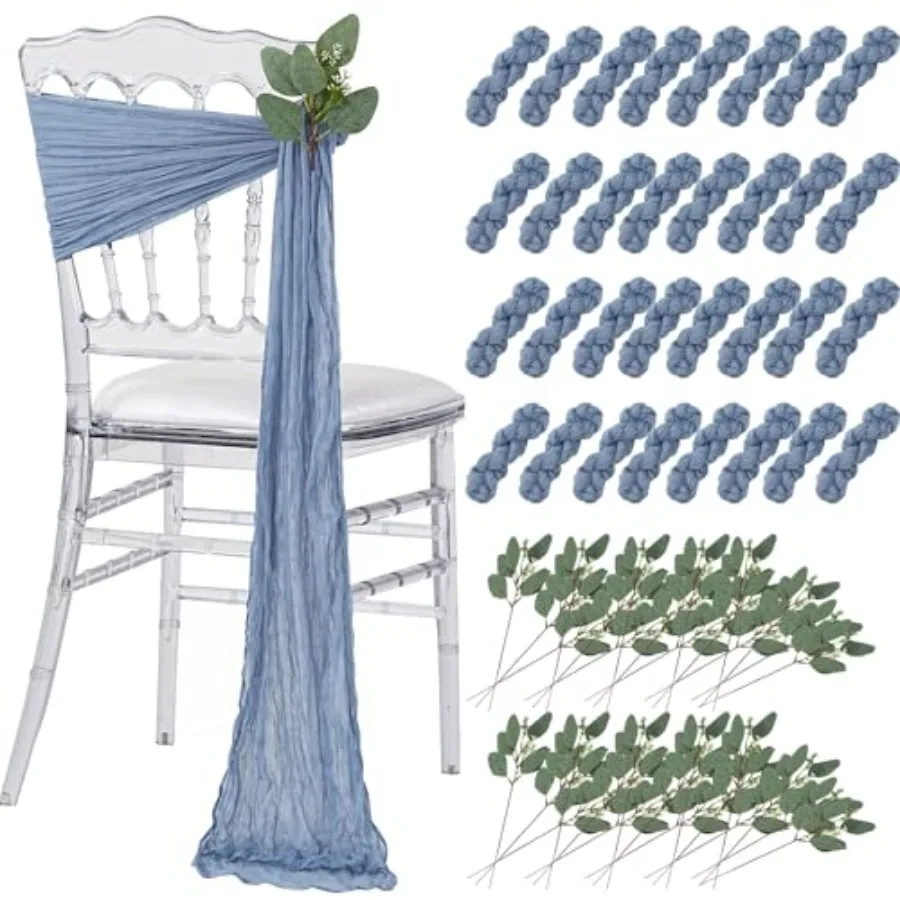 Cheesecloth Chair Sashes: 32 Packs Bows Designed Church Chair Cover - Wedding Party Outdoor Decoration
Cheesecloth Chair Sashes: 32 Packs Bows Designed Church Chair Cover - Wedding Party Outdoor Decoration