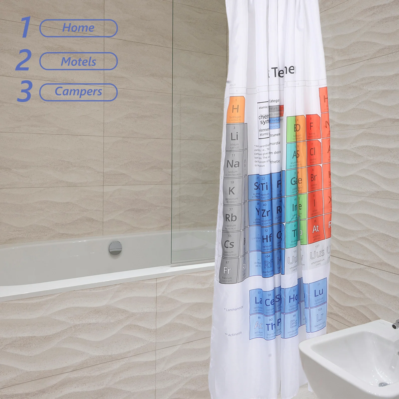 1Set Periodic Table Waterproof Shower Curtain Polyester Bath Curtain Bathroom Supply Stylish Decor Bathroom Supply
1Set Periodic Table Waterproof Shower Curtain Polyester Bath Curtain Bathroom Supply Stylish Decor Bathroom Supply
