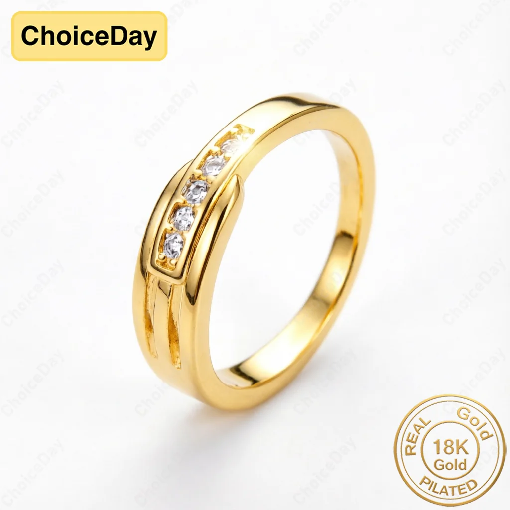 18K Gold Plated Luxury Diamond Ring, Stylish Women's Engagement Party Gift Jewelry Accessories
18K Gold Plated Luxury Diamond Ring, Stylish Women's Engagement Party Gift Jewelry Accessories