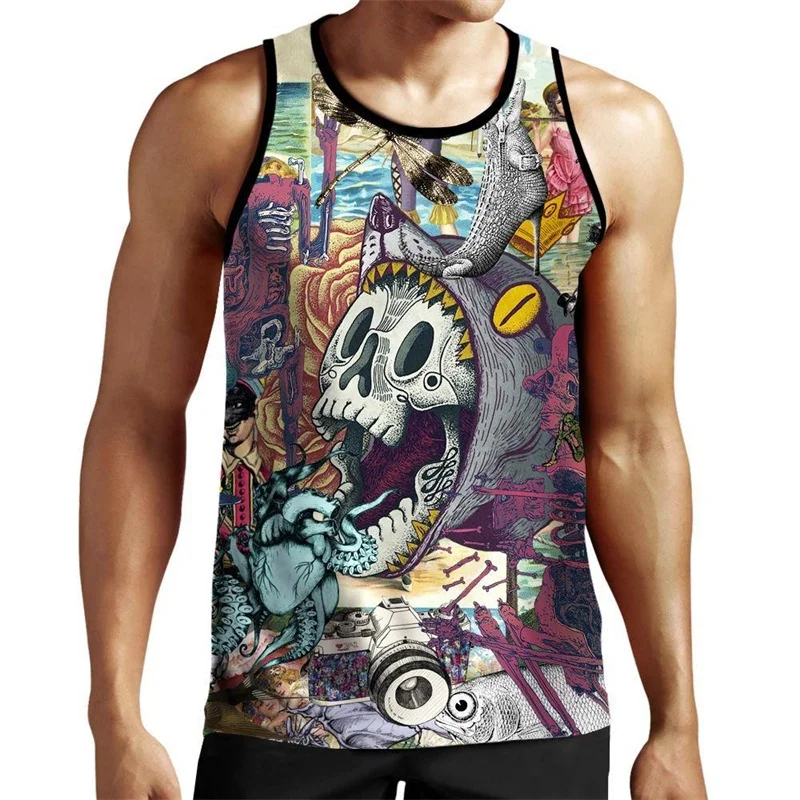 3D Print Skeleton Heart Tank Tops For Men Colorful Ball Astronaut Pattern Tees Summer Casual Loose Street Sports O-Neck Vest Top
3D Print Skeleton Heart Tank Tops For Men Colorful Ball Astronaut Pattern Tees Summer Casual Loose Street Sports O-Neck Vest Top