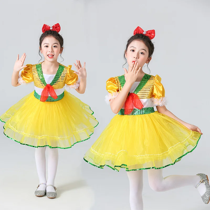 International Children's Day Performance Costume Pengpeng Small Garden Dance Dress Kindergarten Girl
International Children's Day Performance Costume Pengpeng Small Garden Dance Dress Kindergarten Girl