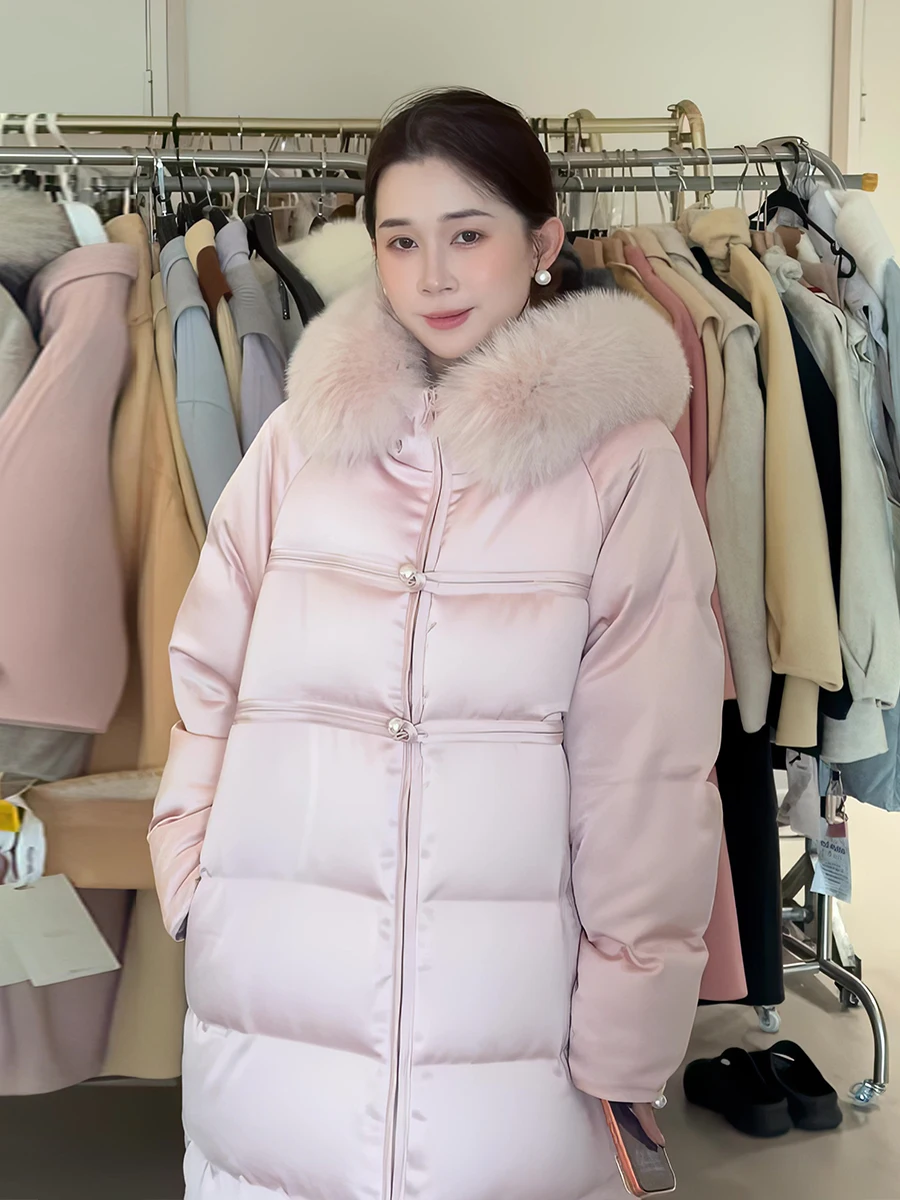 Winter New Long Hooded Women's down Jacket White Duck Feather Collar Warm Outerwear Commute Style Korean Fit Thickened Polyester
Winter New Long Hooded Women's down Jacket White Duck Feather Collar Warm Outerwear Commute Style Korean Fit Thickened Polyester