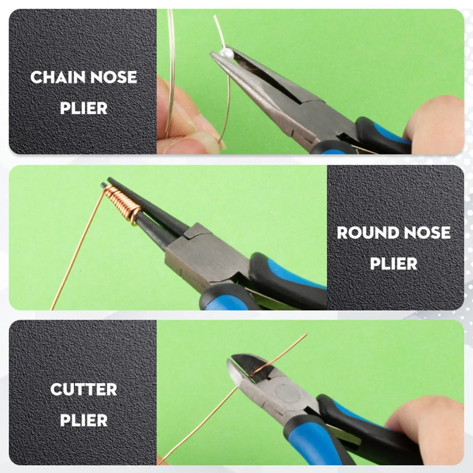 3x Pliers Easy to Use Non Slip Grip DIY Jewelry Making Sturdy Repair Tool
3x Pliers Easy to Use Non Slip Grip DIY Jewelry Making Sturdy Repair Tool