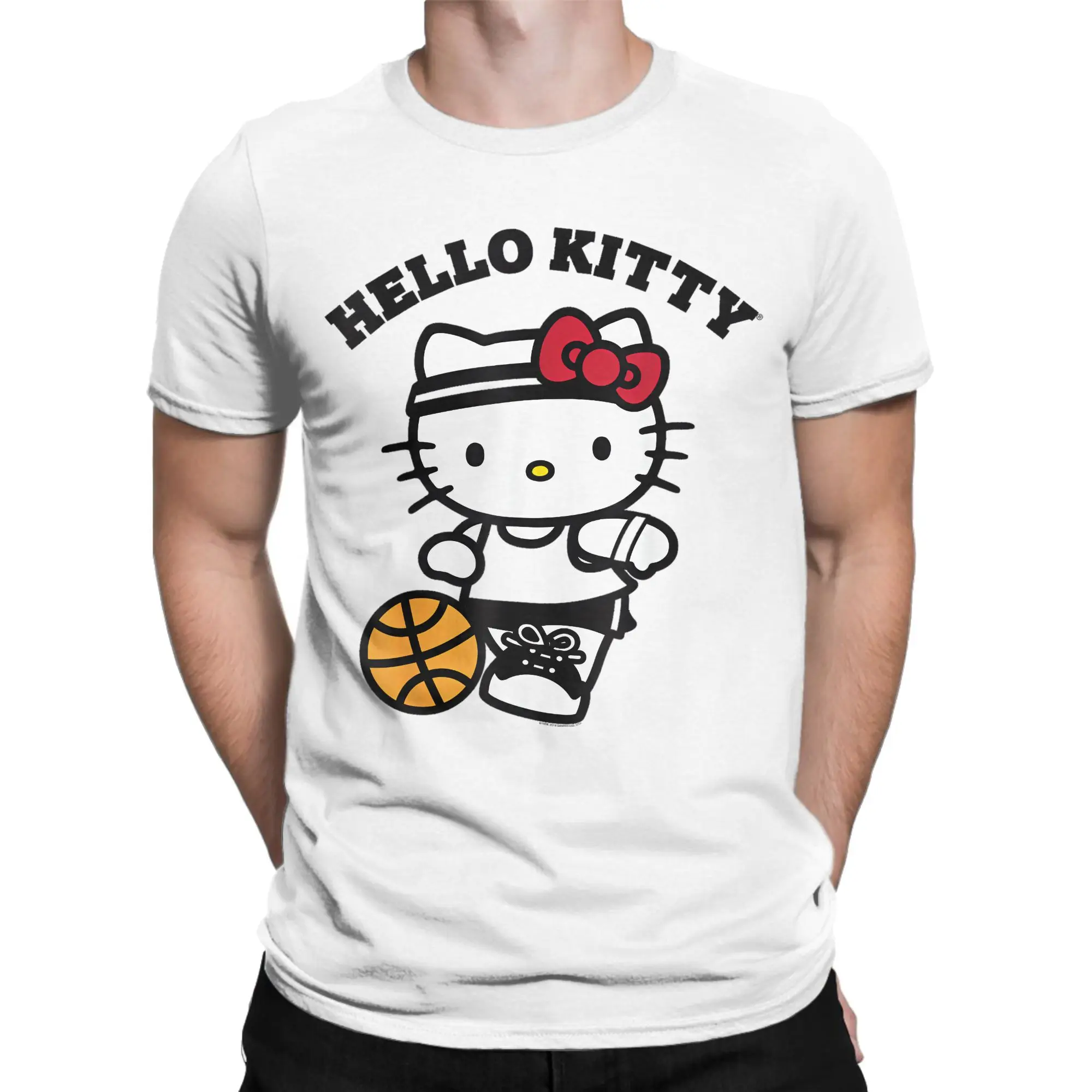 Hello Kitty Play Basketball T-Shirt for Men Hipster Pure Cotton Tee Shirt O Neck Short Sleeve T Shirt Plus Size Clothing
Hello Kitty Play Basketball T-Shirt for Men Hipster Pure Cotton Tee Shirt O Neck Short Sleeve T Shirt Plus Size Clothing