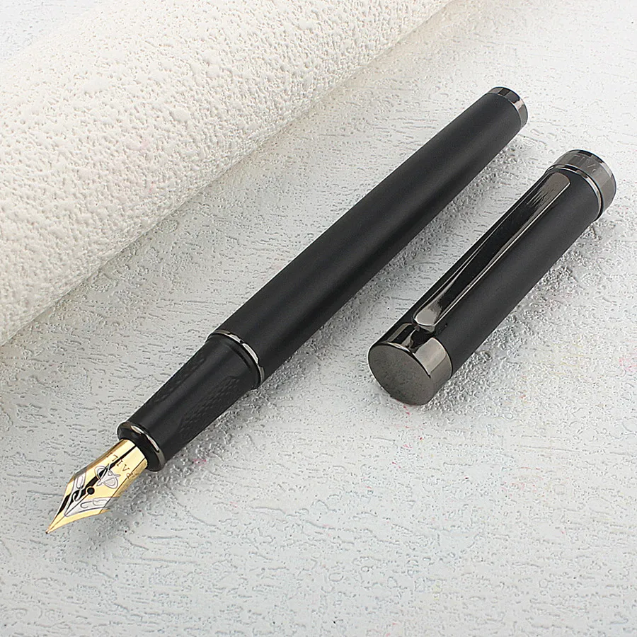 New 869 Matte Black Metal Fountain Pen Nib EF/F Nib Texture Excellent Writing Business Office Pen
New 869 Matte Black Metal Fountain Pen Nib EF/F Nib Texture Excellent Writing Business Office Pen