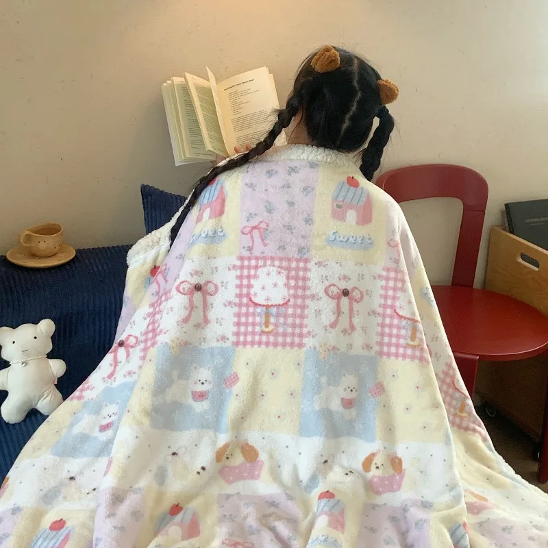 2025 new printed milk wool lamb wool blanket double-sided cute cartoon office lunch break blanket student dormitory blanket
2025 new printed milk wool lamb wool blanket double-sided cute cartoon office lunch break blanket student dormitory blanket