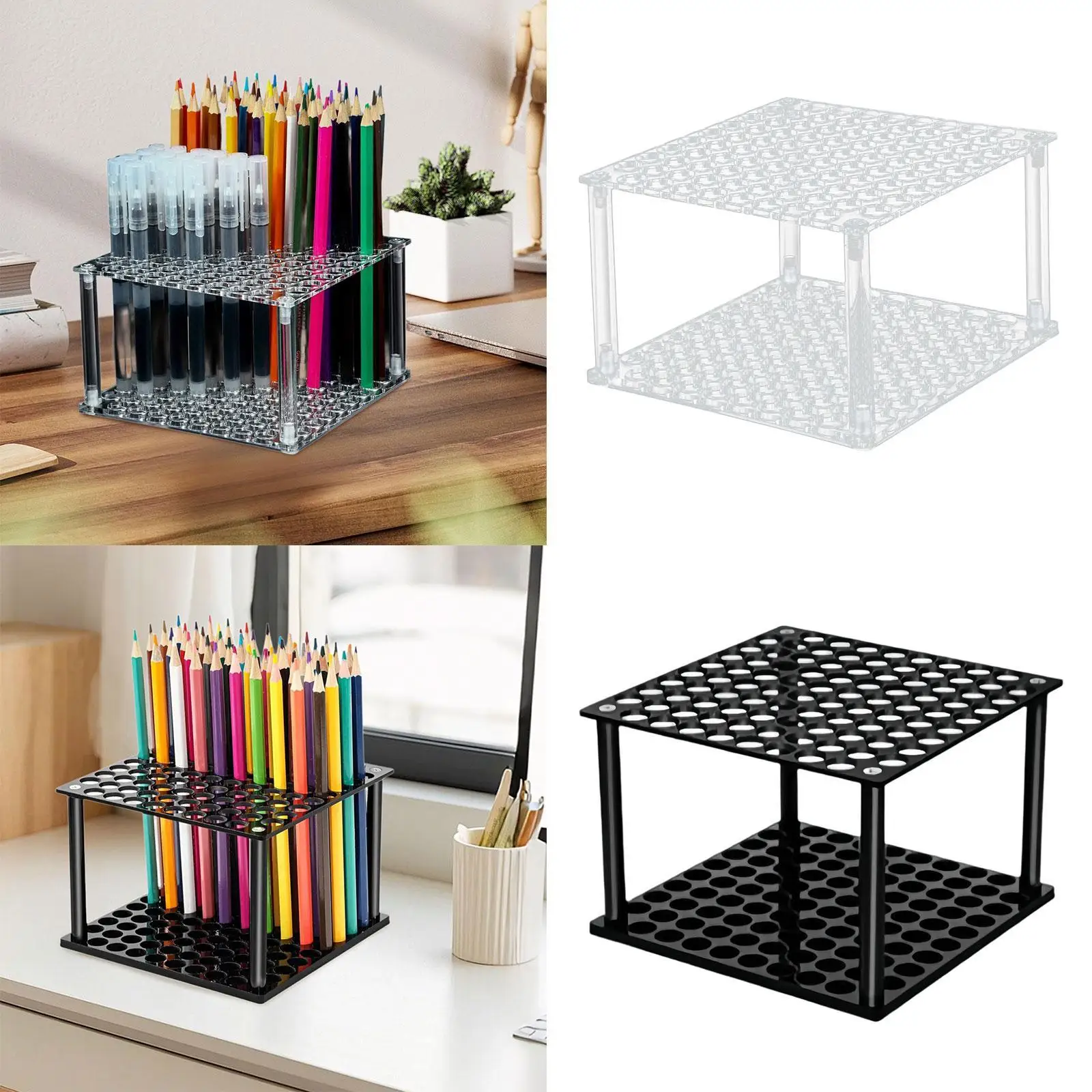 Paint Brush Pen Holder Stand Acrylic 96 Slots Decor Multifunctional Pen Display Stand for Workspace Living Room Office Dorm Home
Paint Brush Pen Holder Stand Acrylic 96 Slots Decor Multifunctional Pen Display Stand for Workspace Living Room Office Dorm Home