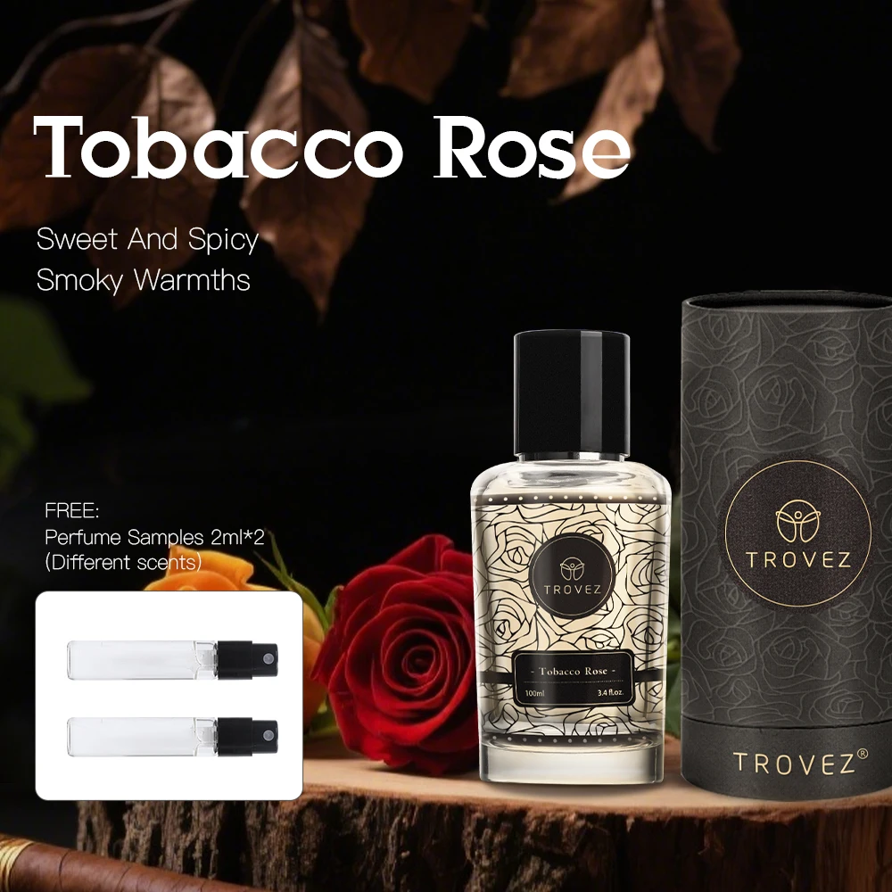 TROVEZ Tobacco Rose Eau De Parfum 100ml Perfume Oriental Spicy Mysterious and Warm Aroma Body Spray Free 2 Pieces of 2ml Samples 
TROVEZ Tobacco Rose Eau De Parfum 100ml Perfume Oriental Spicy Mysterious and Warm Aroma Body Spray Free 2 Pieces of 2ml Samples
