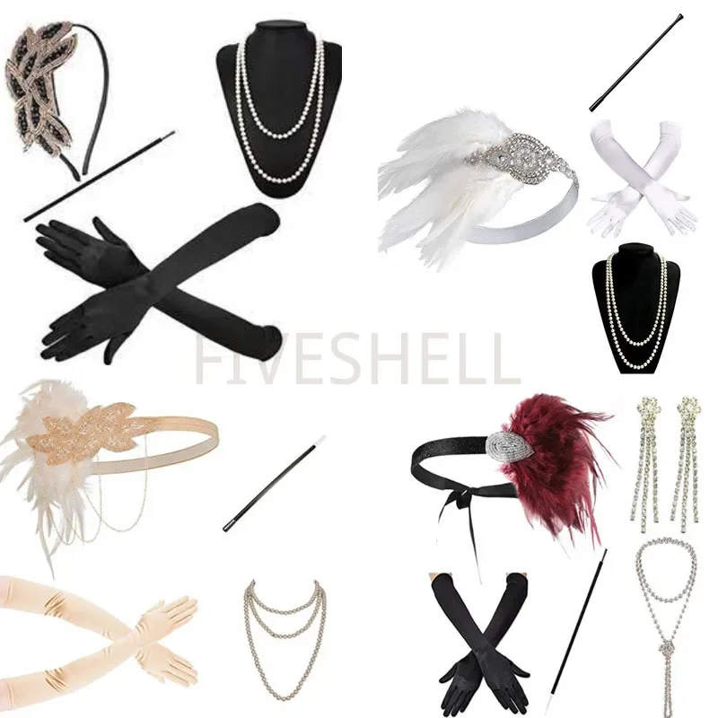 1920s Great Gatsby Headband Women Flapper Headpiece Accessories Charleston Retro Party Pearl Necklace Halloween Costume Props
1920s Great Gatsby Headband Women Flapper Headpiece Accessories Charleston Retro Party Pearl Necklace Halloween Costume Props