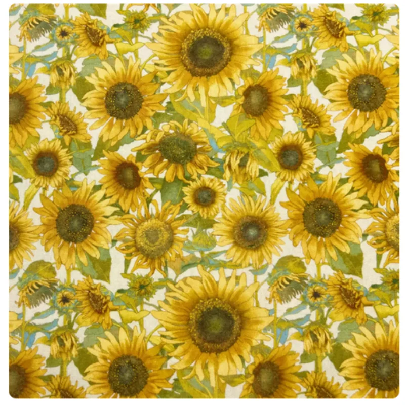 Summer Sunflower Print Pure Cotton Plain Fabric, Handmade DIY Cheongsam, Dress, Notebook Pillow Sewing Cloth, M125
Summer Sunflower Print Pure Cotton Plain Fabric, Handmade DIY Cheongsam, Dress, Notebook Pillow Sewing Cloth, M125