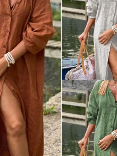 2026 Spring Street Style Women's Long Sleeve Cotton Linen Open Cardigan Loose Fit Button up Shirt Simple Design Springy Material
2026 Spring Street Style Women's Long Sleeve Cotton Linen Open Cardigan Loose Fit Button up Shirt Simple Design Springy Material