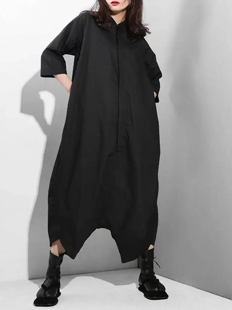 Fit Women Black Loose Wide Leg Long Jumpsuit New High Waist Pocket Stitch Pants Fashion Spring Autumn 2026 YA1LQJ8
Fit Women Black Loose Wide Leg Long Jumpsuit New High Waist Pocket Stitch Pants Fashion Spring Autumn 2026 YA1LQJ8