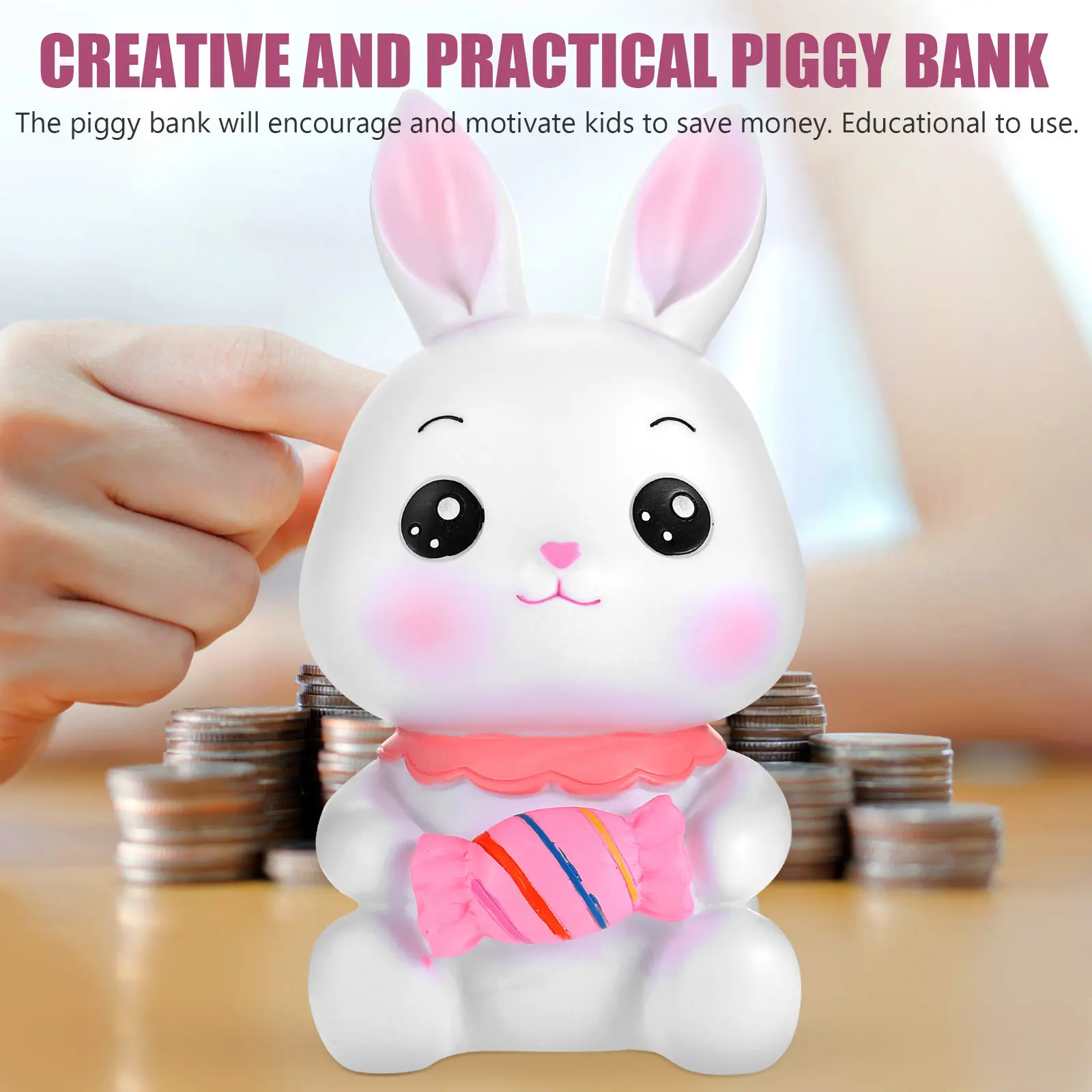 Creative Bunny Piggy Bank Vinyl Coin Saving Box Kids Money Jar Desktop Ornament Cartoon Coin Holder Decorative Money Saving Bank
Creative Bunny Piggy Bank Vinyl Coin Saving Box Kids Money Jar Desktop Ornament Cartoon Coin Holder Decorative Money Saving Bank