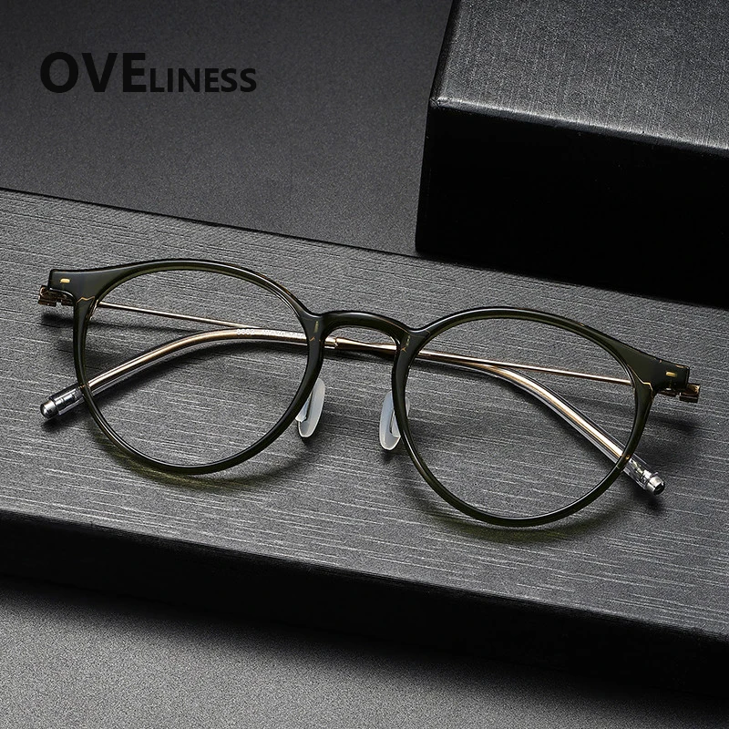 2025 Acetate Titanium Glasses Frame Women Brand Design Vintage Retro Round Eyeglasses Men Spectacles Japanese Ultralight Eyewear
2025 Acetate Titanium Glasses Frame Women Brand Design Vintage Retro Round Eyeglasses Men Spectacles Japanese Ultralight Eyewear