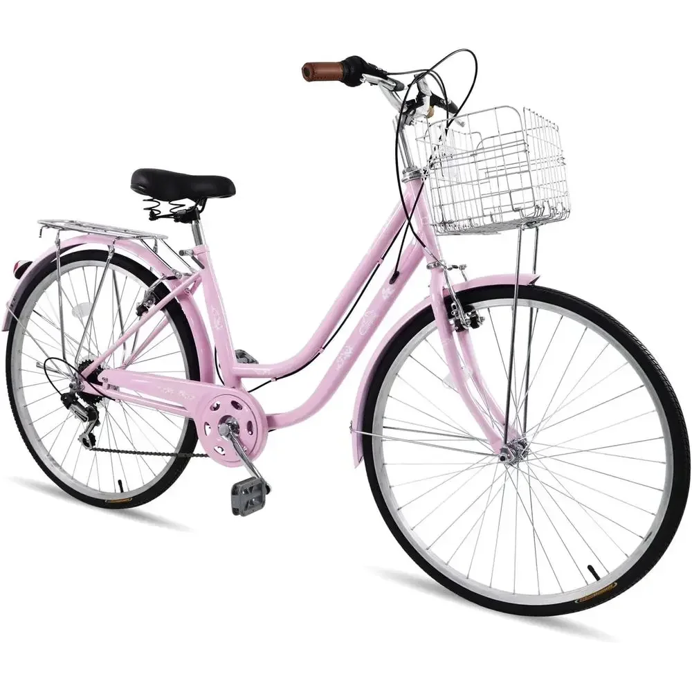 24/26 Inch Women's Bikes: Premium Derailleur, Shift Lever, Adjustable Seat, High-Carbon Steel Frame
24/26 Inch Women's Bikes: Premium Derailleur, Shift Lever, Adjustable Seat, High-Carbon Steel Frame