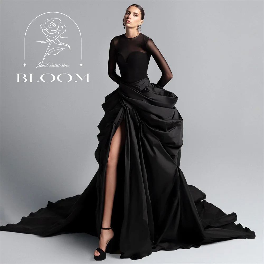 Bloom Индивидуальное сетчатое платье с длинным рукавом и высоким воротом, облегающий топ, юбка со рюшами, бальное платье со шлейфом и высоким разрезом, элегантное вечернее платье
Bloom Индивидуальное сетчатое платье с длинным рукавом и высоким воротом, облегающий топ, юбка со рюшами, бальное платье со шлейфом и высоким разрезом, элегантное вечернее платье