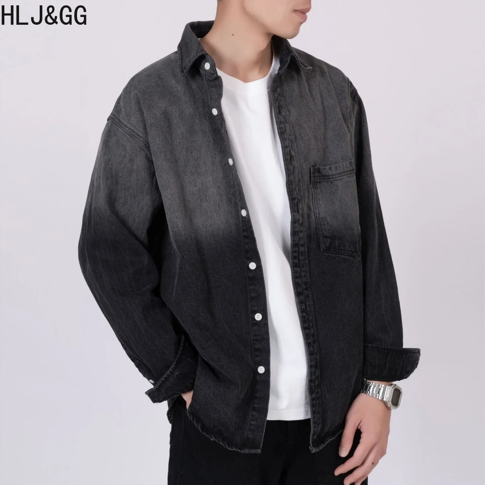 HLJ&GG Retro Washed Denim Shirts for Mens Casual Solid Cotton Long Sleeve Shirt High Quality Breathable And No Ironing Blouse
HLJ&GG Retro Washed Denim Shirts for Mens Casual Solid Cotton Long Sleeve Shirt High Quality Breathable And No Ironing Blouse