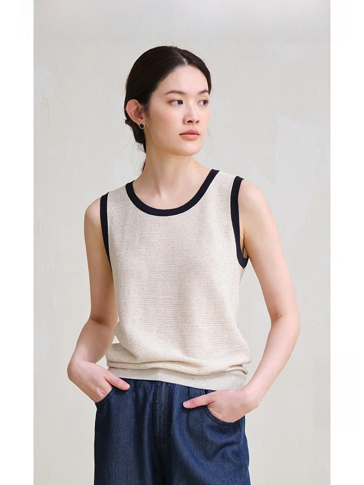 Повседневный льняной шелковый вязаный цветной жилет, женская летняя верхняя одежда, модный универсальный топ для отдыха, топ обычного кроя
Повседневный льняной шелковый вязаный цветной жилет, женская летняя верхняя одежда, модный универсальный топ для отдыха, топ обычного кроя