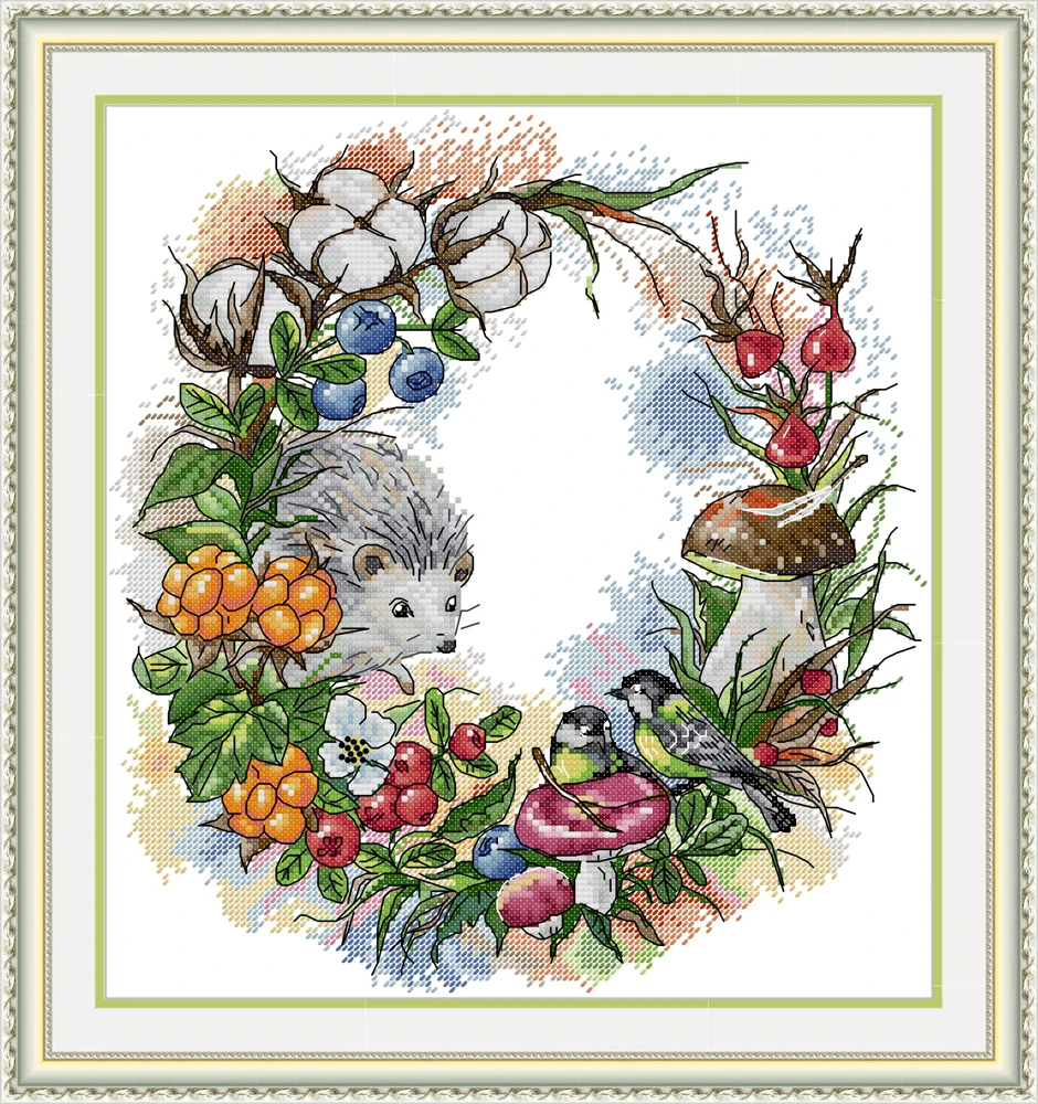 Новый набор для вышивания крестиком Joy Sunday, 11/14/16CT, простой узор, ткань Аида, набор для вышивания — Маленький ёжик, подарочный венок
Новый набор для вышивания крестиком Joy Sunday, 11/14/16CT, простой узор, ткань Аида, набор для вышивания — Маленький ёжик, подарочный венок