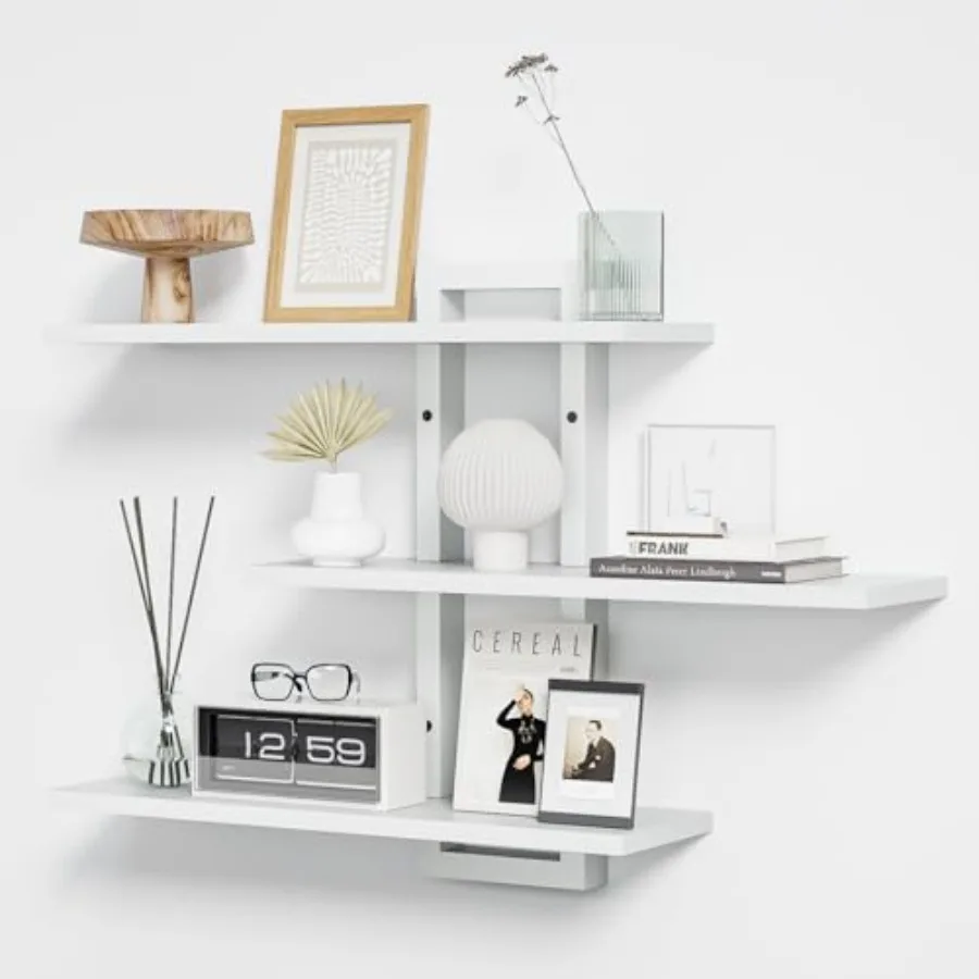Floating Shelves, Set of 3 Wooden Hanging Shelves for Bathroom and Bedroom Storage, Decorative Wall-Mounted Display Shelf for P
Floating Shelves, Set of 3 Wooden Hanging Shelves for Bathroom and Bedroom Storage, Decorative Wall-Mounted Display Shelf for P