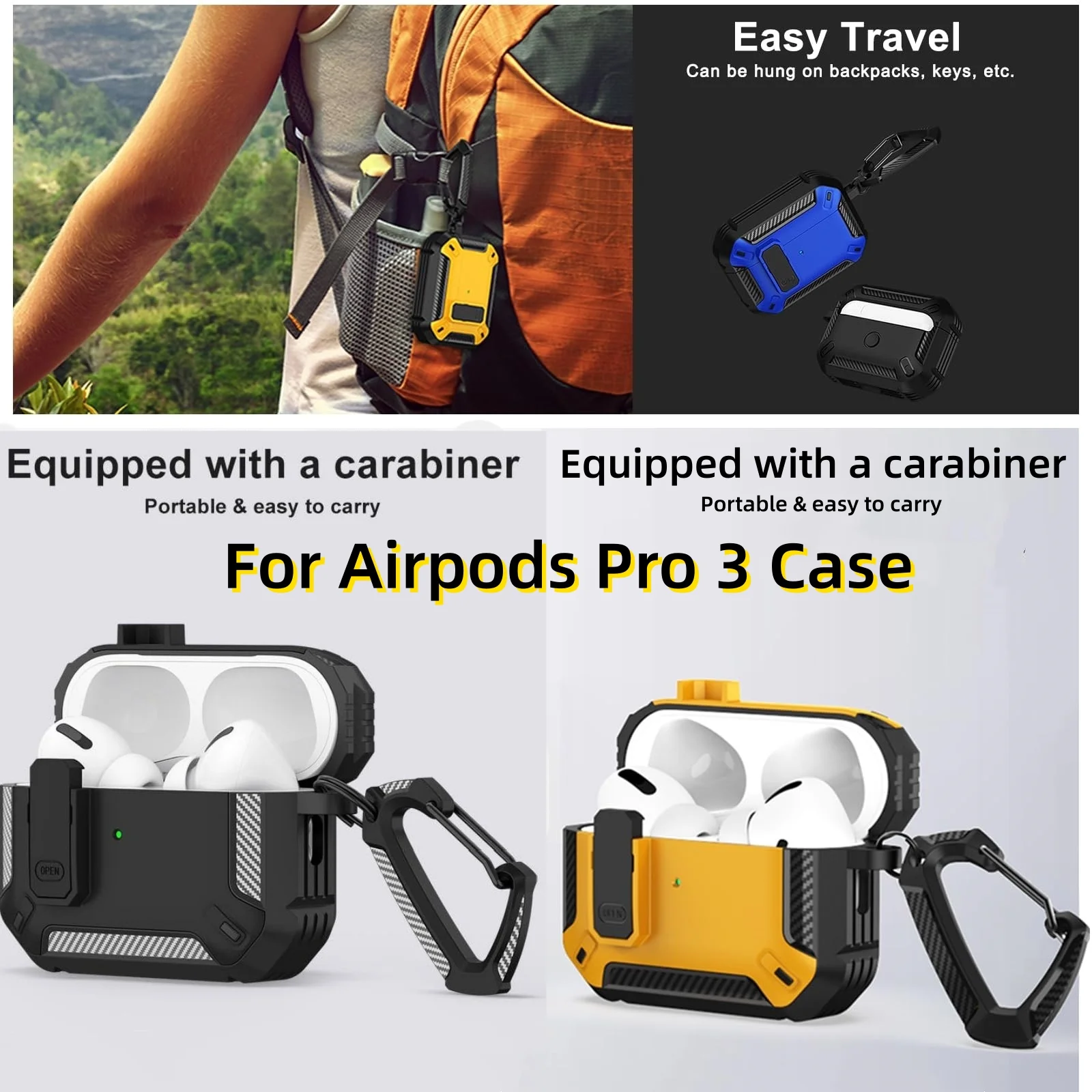 Hard Armor Secure Lock Case for AirPods Pro 3 Earphone Accessories with Cleaning Kit Protective for AirPods Pro 3 Charging Case
Hard Armor Secure Lock Case for AirPods Pro 3 Earphone Accessories with Cleaning Kit Protective for AirPods Pro 3 Charging Case