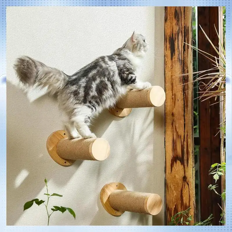 AD-Cat Climbing Wall 2Pcs Wooden Stable And Safe Scratching Post Ladder Indoor Kitten Wall Shelf Wall-Mounted Pet Supplies
AD-Cat Climbing Wall 2Pcs Wooden Stable And Safe Scratching Post Ladder Indoor Kitten Wall Shelf Wall-Mounted Pet Supplies