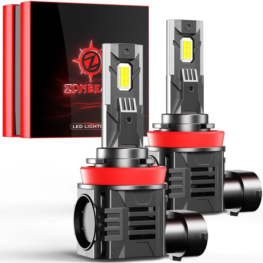 Super Bright H11 LED Bulbs 45000 Lumens, 900% Brighter, Direct Fit Fog Lights, 6000K Cool White, Plug & Play, 2 Pack
Super Bright H11 LED Bulbs 45000 Lumens, 900% Brighter, Direct Fit Fog Lights, 6000K Cool White, Plug & Play, 2 Pack