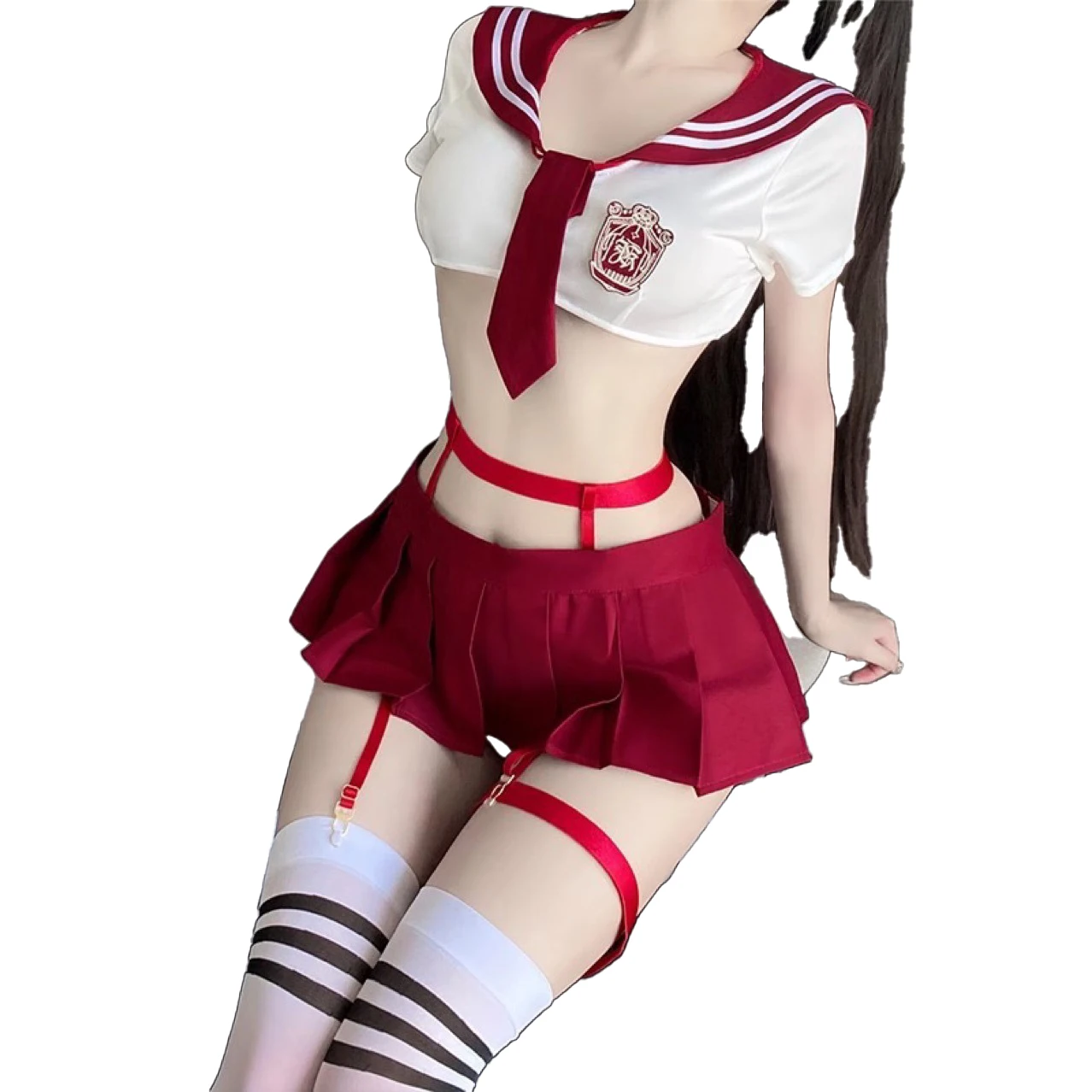 Sexy Schoolgirl Role Play Costume - 2 Piece Lingerie Set with Mini Skirt, Student Uniform Dress
Sexy Schoolgirl Role Play Costume - 2 Piece Lingerie Set with Mini Skirt, Student Uniform Dress