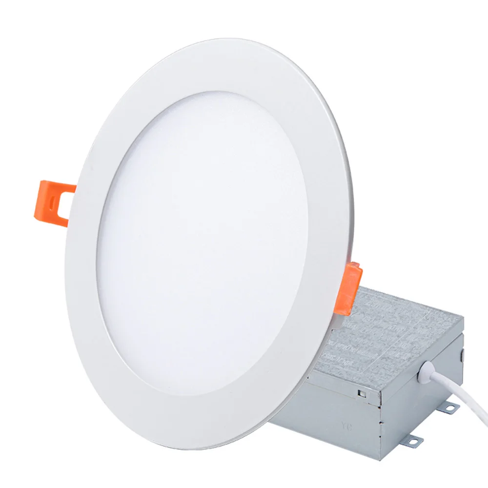 Factory Custom 6 Pack 6 Inch Ultra-Thin LED Recessed Ceiling Light with Junction Box, 2700K-5000K, Dimmable Can-Killer Downlight
Factory Custom 6 Pack 6 Inch Ultra-Thin LED Recessed Ceiling Light with Junction Box, 2700K-5000K, Dimmable Can-Killer Downlight
