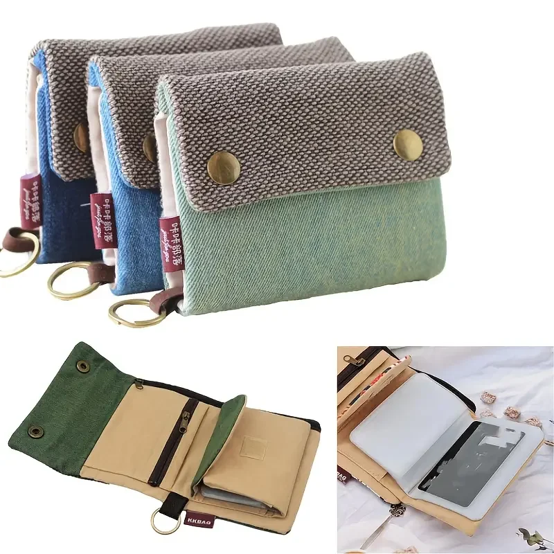 Women's Handmade Fold Fabric Wallet Simple Color Contrast Short Zipper Purses Cartoon Coin Purse Card Holder Key Organizer
Women's Handmade Fold Fabric Wallet Simple Color Contrast Short Zipper Purses Cartoon Coin Purse Card Holder Key Organizer