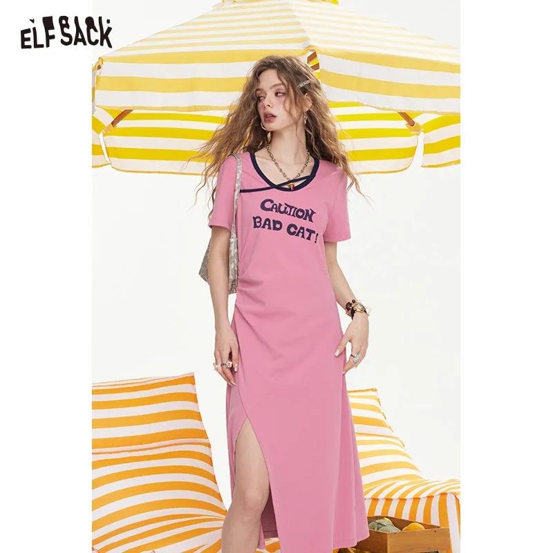 ELFSACK 2025 Summer New Arrivals Letter Printed Waist Cinching Casual Dress For Women
ELFSACK 2025 Summer New Arrivals Letter Printed Waist Cinching Casual Dress For Women