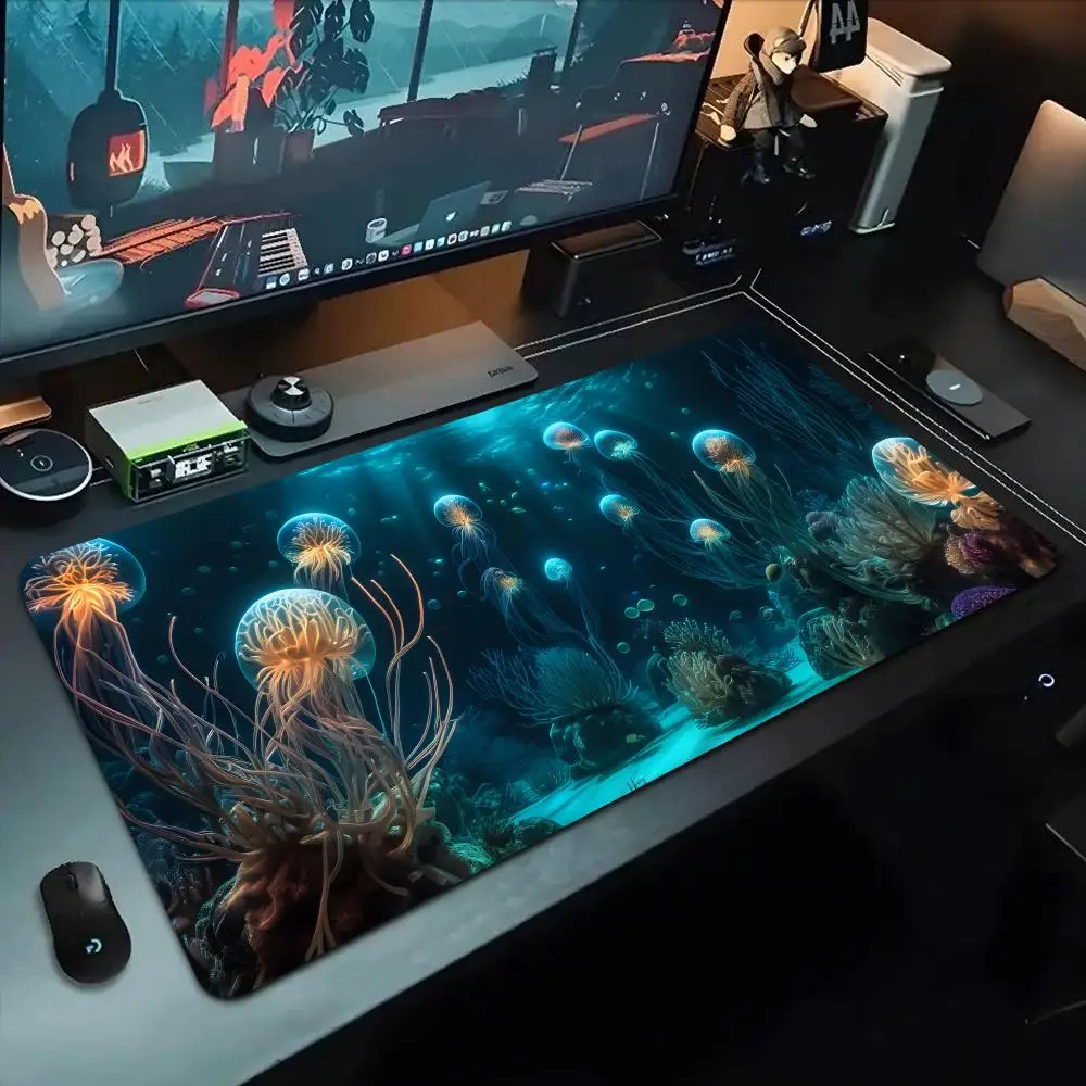 Bioluminescent jellyfish Mouse Pad 500X1000 mm Large Gaming Mousepad Gamer XL Rubber Otaku Keyboard Pad Laptop Desk Mat
Bioluminescent jellyfish Mouse Pad 500X1000 mm Large Gaming Mousepad Gamer XL Rubber Otaku Keyboard Pad Laptop Desk Mat